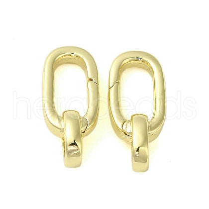 Brass Spring Gate Rings KK-B089-17G-1