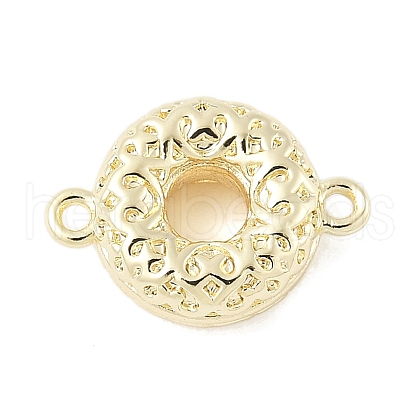 Brass Textured Connector Charms KK-M326-12G-1