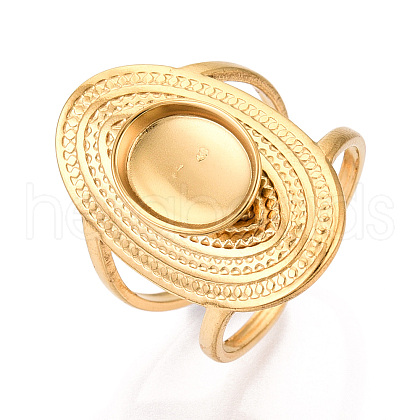 304 Stainless Steel Cuff Ring Components STAS-T066-50G-1
