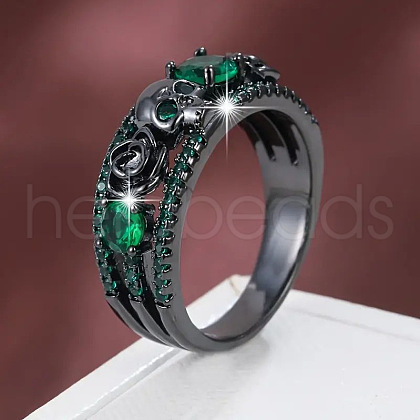 Alloy & Rhinestone Finger Rings FS-WG4F886-11-1
