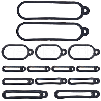 Gorgecraft 50Pcs 5 Styles Anti-Lost Silicone Pendant SIL-GF0001-34-1