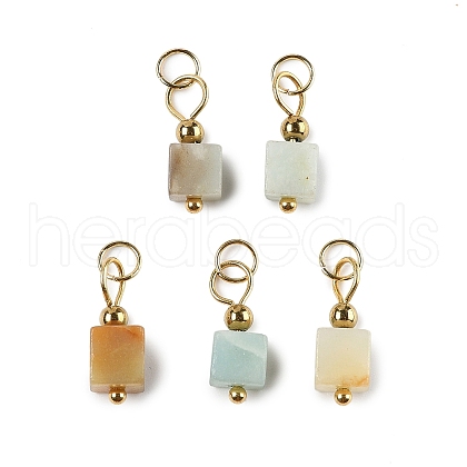 Natural Flower Amazonite Pendants STAS-Z129-01G-02-1