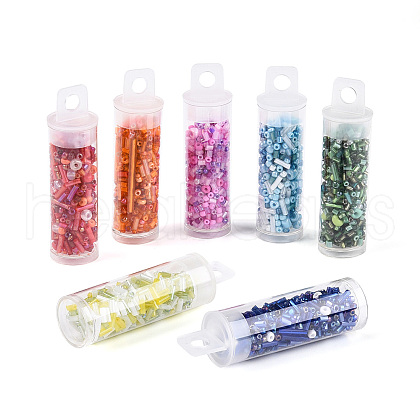 7 Bottles DIY Glass Seed Beads Sets DIY-N006-02D-1