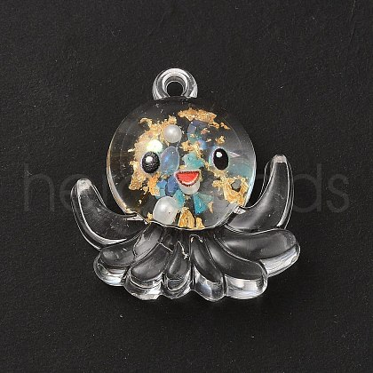 Luminous Transparent Resin Pendants RESI-A022-02B-1