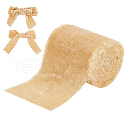 5 Yards Polyester Frayed Ribbon OCOR-WH0082-226B-04-1