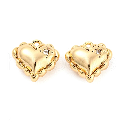 Rack Plating Brass Cubic Zirconia Pendants KK-M261-24G-1