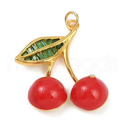 Brass Enamel Pendants KK-K405-01A-G-1