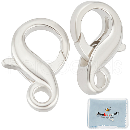 Beebeecraft 2Pcs 925 Sterling Silver Lobster Claw Clasps STER-BBC0007-62-1