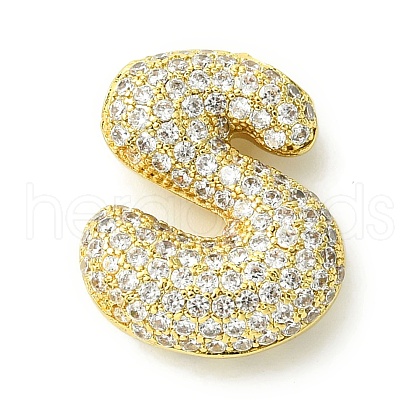 Rack Plating Brass Cubic Zirconia Pendants KK-S378-02G-S-1