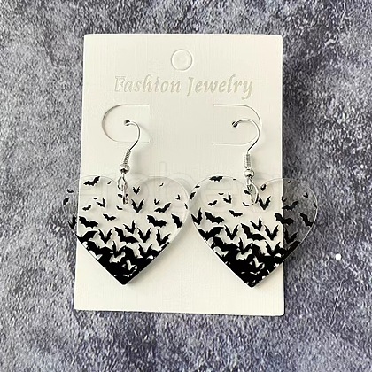 Fashionable Acrylic Bat Earrings for Women HR1721-3-1