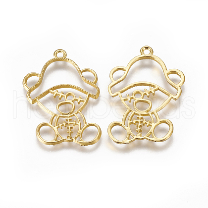 Alloy Open Back Bezel Pendants PALLOY-WH0065-49G-1