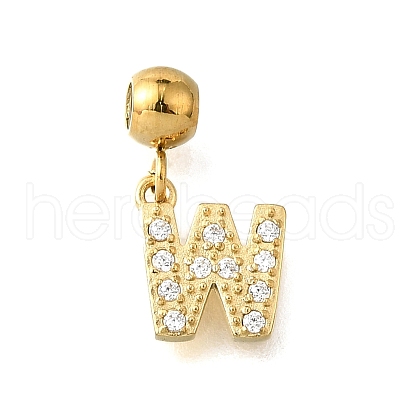 304 Stainless Steel Rhinstone Pendant STAS-H202-50G-W-1