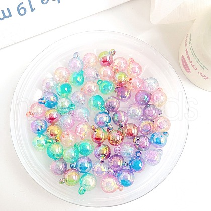 Transparent Bubble Acrylic Beads X-TACR-F008-05-1