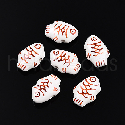 Handmade Porcelain Beads PORC-N009-07D-1