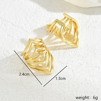 Fashionable Copper Plated Hollow C-shaped Clip-on Ear Cuff for Women MA7546-1