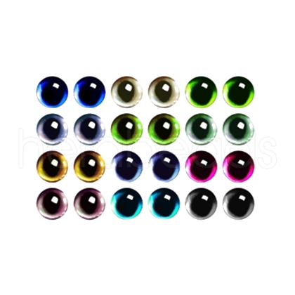 Glass Doll Craft Eyes Cabochons DOLL-PW0017-01C-04B-1