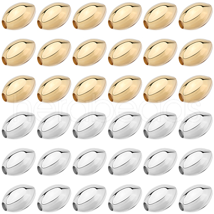 Beebeecraft 40Pcs 2 Colors Brass Beads KK-BBC0015-12-1