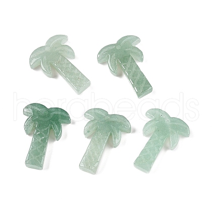 Natural Green Aventurine Coconut Tree Pendants G-N342-02H-1