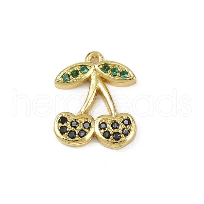 Brass Micro Pave Cubic Zirconia Pendants KK-M322-48G-06-1