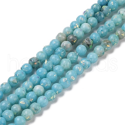Assembled Natural Dolomite and Synthetic Opal Beads Strands G-Q017-G06-01A-1-1