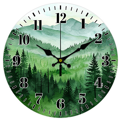MDF Printed Wall Clock HJEW-WH0058-016-1