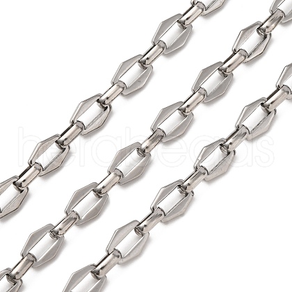 304 Stainless Steel Hexagon Link Chains CHS-S012-21P-1