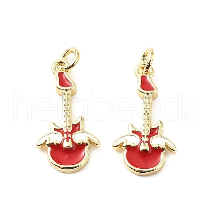 Brass Enamel Pendants KK-L237-011G-1