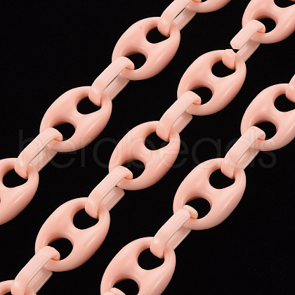 Handmade Opaque Acrylic Coffee Bean Chains CHAC-ZX0001-01H-1