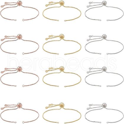 Brass Slider Bracelets Making MAK-NB0001-06-1