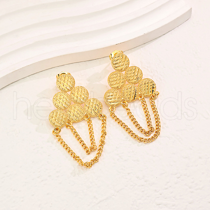 Elegant Brass Tassel Stud Earrings IJ0828-2-1