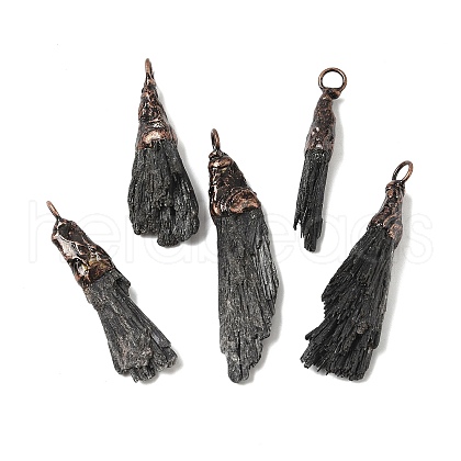 Natural Black Tourmaline Nuggets Big Pendants G-C190-01-1