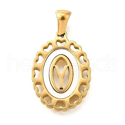 Golden 304 Stainless Steel Pendants STAS-K300-02G-Y-1