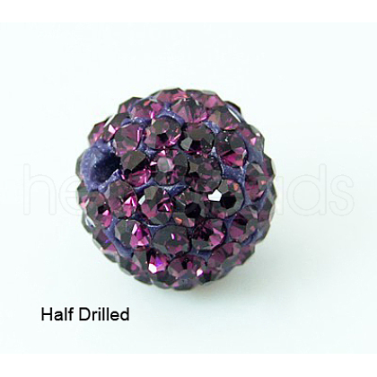 Polymer Clay Rhinestone Beads RB-H258-HD10mm-204-1