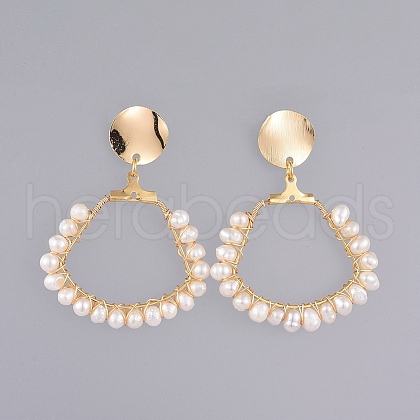 Mother's Day Jewellery Dangle Stud Earrings EJEW-JE03987-03-1