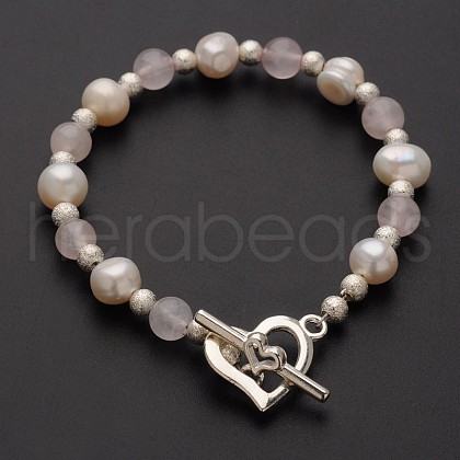 Attractive Natural Gemstone Beaded Bracelets BJEW-JB01853-02-1