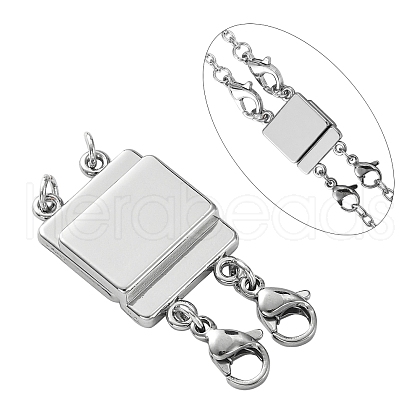 Zinc Alloy Box Magnetic Clasps Converter PALLOY-C159-01P-1