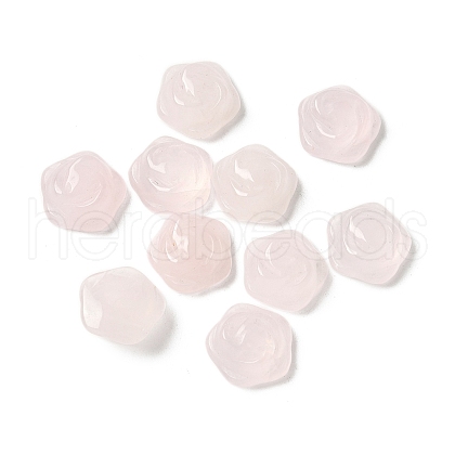 Natural Rose Quartz Carved Cabochons G-C185-01A-01-1