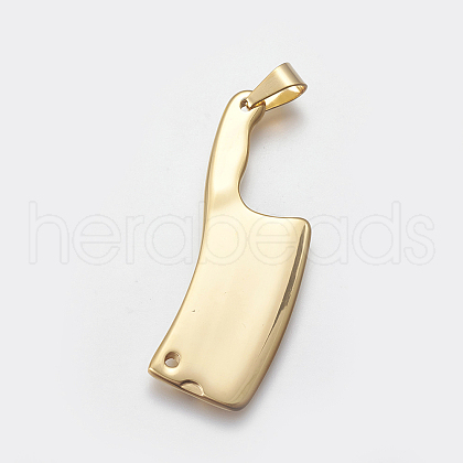 304 Stainless Steel Big Pendants STAS-F197-03G-1