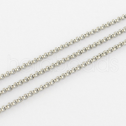Tarnish Resistant Unwelded 304 Stainless Steel Rolo Chains CHS-R006-3mm-04-1