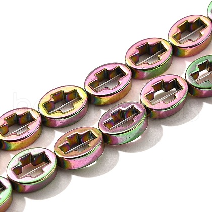 Electroplated Synthetic Non-magnetic Hematite Beads Strands G-L613-Z01-01J-1