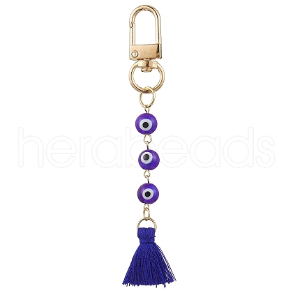 Evil Eye Lampwork Pendant Decorations HJEW-JM02359-01-1
