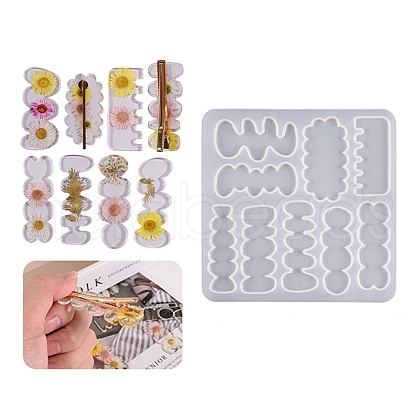 DIY Irregular Shape Cabochon Silicone Molds for Hair Clips DIY-L069-01A-1