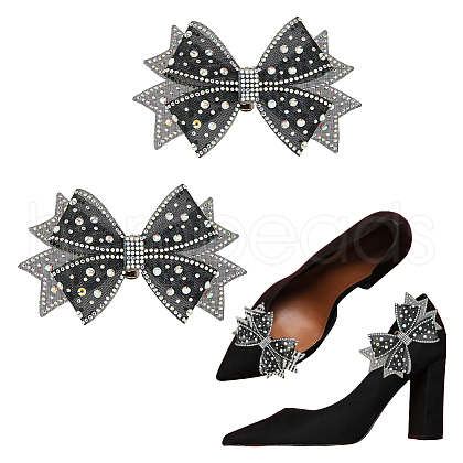 SUPERFINDINGS 2Pcs Bowknot Shoe Decoration AJEW-FH0004-42A-1