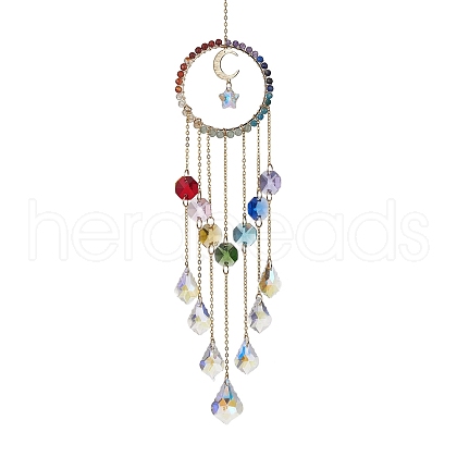 Natural Gemstone Ring Pendants Decorations HJEW-JM01267-1