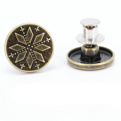 Alloy Button Pins for Jeans PURS-PW0009-03K-1