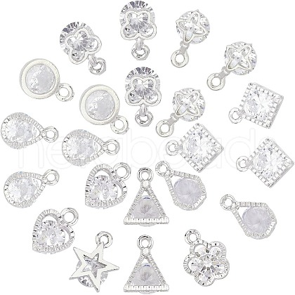 Mixed Shapes Alloy Charms ZIRC-SC0001-04P-1