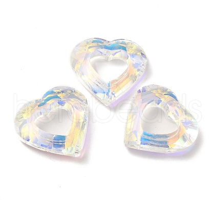 Electroplated Glass Pendants EGLA-O008-01E-1