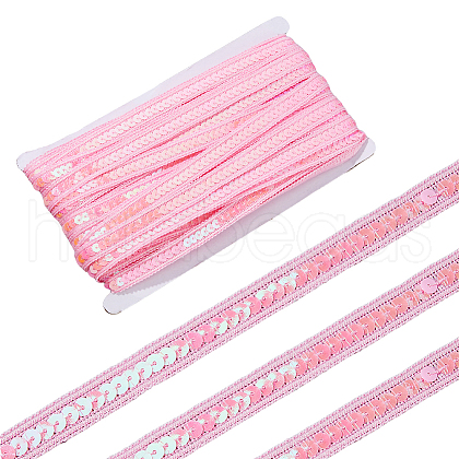 PVC Plastic Paillette Elastic Trim OCOR-WH0085-36B-1