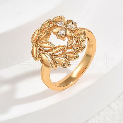 Brass Pave Cubic Zirconia Finger Rings for Women SB6672-14-1