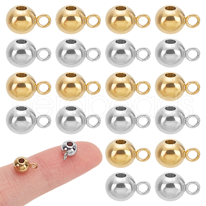 20Pcs 2 Colors 304 Stainless Steel Tube Bails STAS-LP0001-22-1
